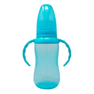Modrá láhev Rearz Easy Grip se dvěma držadly a krytem savičky.